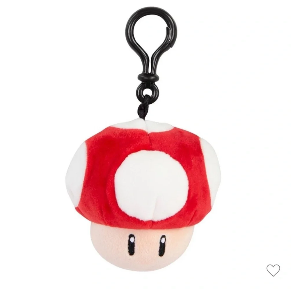 Target Club Mocchi Mocchi Super Mario Mushroom Plush Super Soft Squishy Clip On
